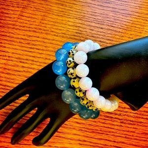 Sedona Vortex Charged and Reiki Charged, Beaded Bracelets Set of 3.